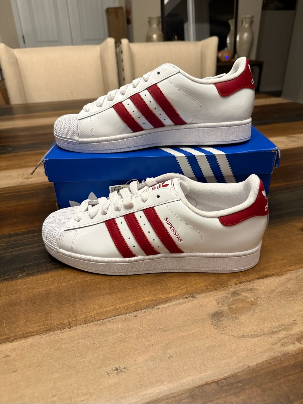 Adidas Superstar II Cloud White/Better Scarlet Colorway